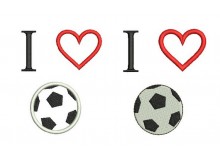 Stickdatei - I Love Fußball
